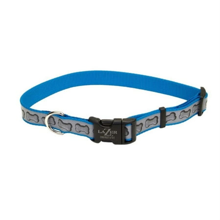 Lazer Brite Reflective Adjustable Dog Collar Turquoise 3/...
