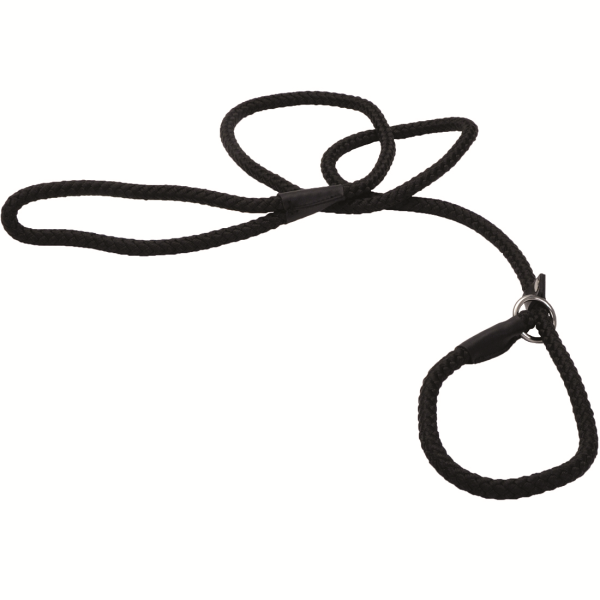 Coastal Pet Rope Slip Leash - 1/2" x 6' - Black Dog Leash, Collar Combo