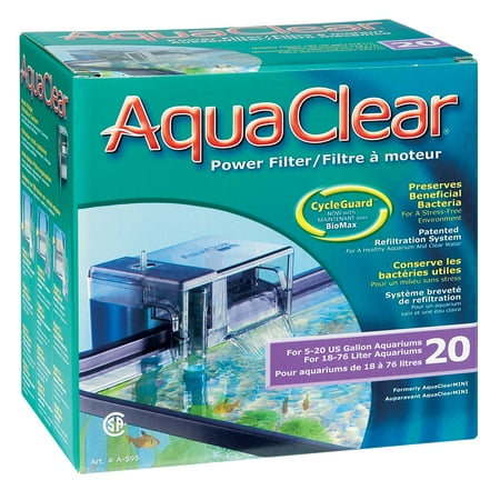 AquaClear 20 Power Filter - For 5-20 Gallon Aquariums