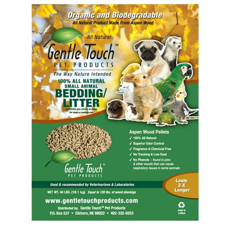Gentle Touch Bedding/ Aspen Pellets  40 lbs