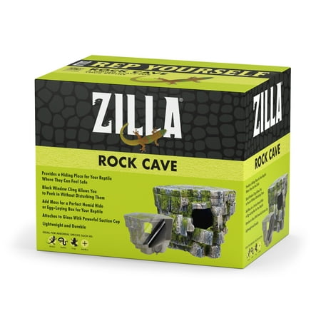 Zilla Vertical Rock Cave Decor - Reptile Terrarium Hideout