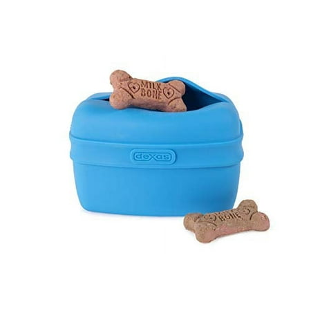 Dexas Popware Pooch Pouch Pro - Blue - Clip-on Dog Treat Training Pouch - Silicone