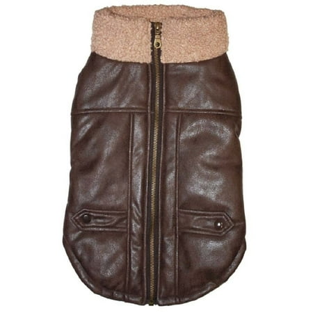 Fashion Pet Brown Bomber Dog Jacket