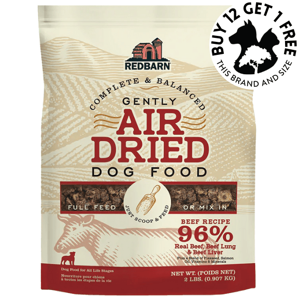 Redbarn Air Dried Beef Recipe Dog Food, 2 lb Bag, Grain-Free