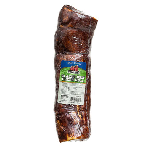 Redbarn Glazed Beef Cheek Roll - Bully Flavor, Large Dog Chew Treat