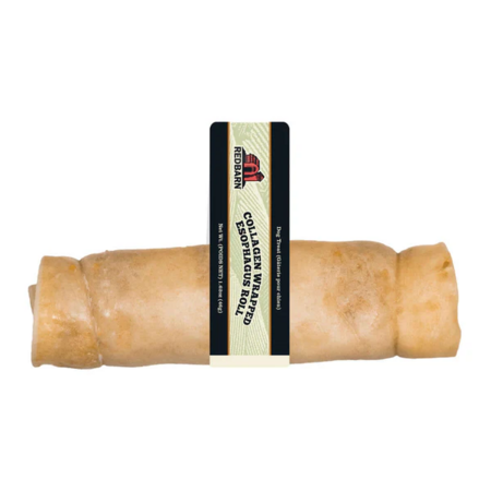 Redbarn Collagen Wrapped Esophagus Roll Dog Treat, Medium, 25 Count