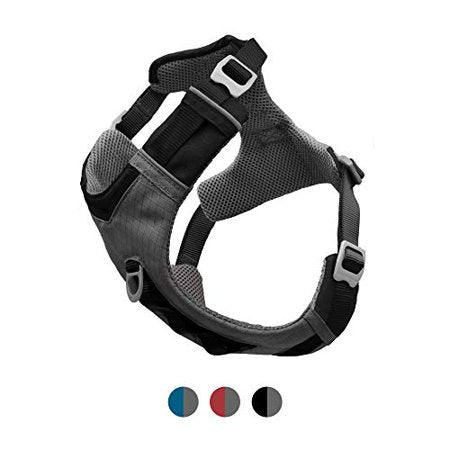 Kurgo Journey Air Dog Harness - Black/Grey - XS (5-10 lbs) - No-Pull, Reflective, Padded Vest