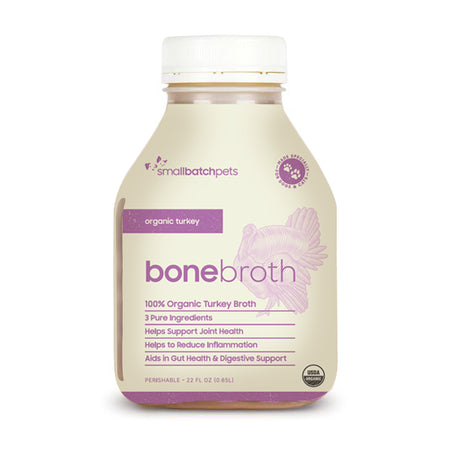 Smallbatch Frozen Organic Turkey Bone Broth for Dogs & Cats, 22 oz
