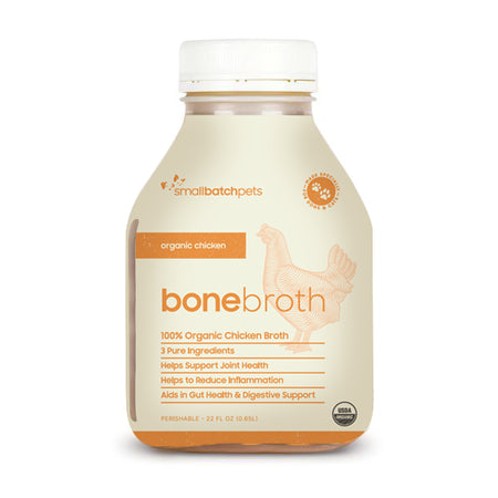 Small Batch Frozen Organic Chicken Bone Broth for Dogs & Cats - 22 oz