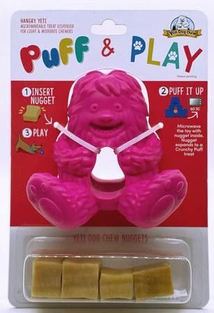 Yeti Dog Toy Hangry Yeti Puff & Play (Blue, Green, Pink Available) Chew Treat Dispensing Toy
