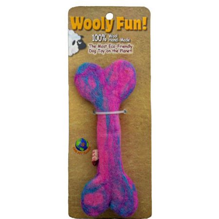 One Pet Planet Wool Dog Toy  6.5-Inch  Magenta