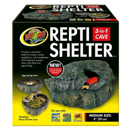 Zoo Med Repti-Shelter 3-in-1 Cave - Medium - Reptile Hideaway