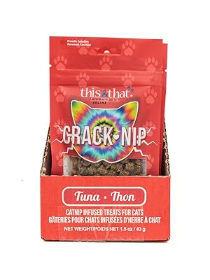 This & That Snack Station Crack-Nip Tuna Cat Treats - 1.5 oz (43g) - Catnip Infused