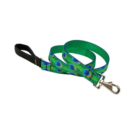 LupinePet Tail Feathers Dog Leash - 1" x 6' - Woven Nylon with Padded Handle