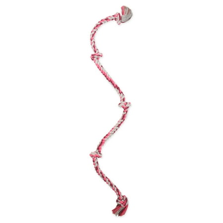 Mammoth Flossy Chews 5 Knot Rope Tug - Super XL 72 inch Dog Toy, Multicolor