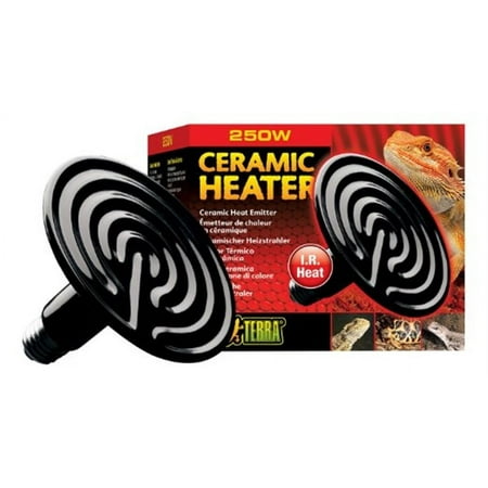 Exo Terra Ceramic Heater - 250W Radiant Heat Emitter - Reptile Terrarium Heat Lamp