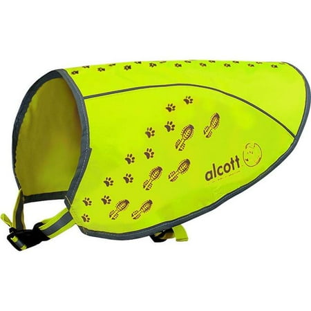 Alcott Essentials Visibility Dog Vest - Yellow, Medium - Reflective Safety Vest