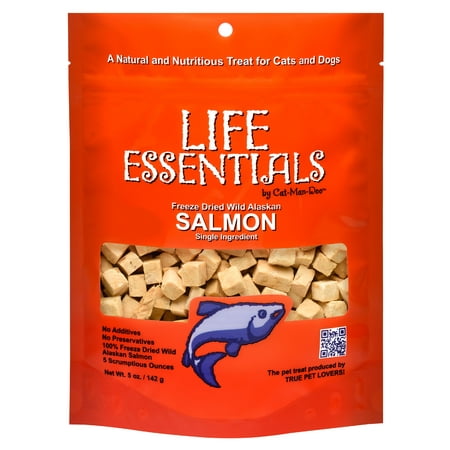 Cat-Man-Doo Freeze Dried Wild Alaskan Salmon Treats - 5 oz Bag - Cat & Dog