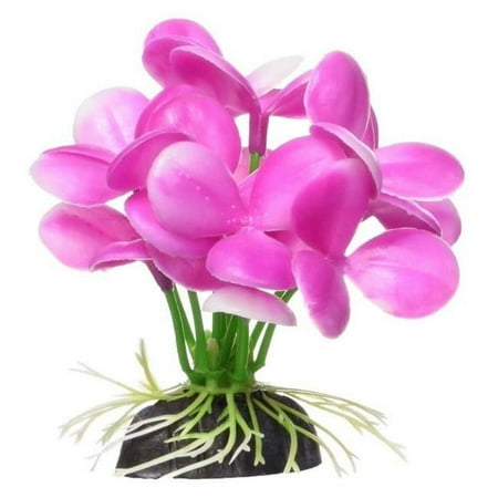 Marina Betta Pink Orchid Aquarium Plastic Plant - 2.75"