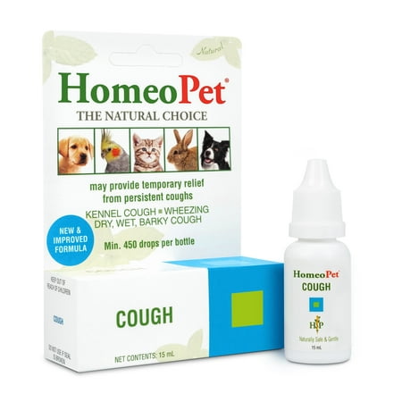 Tomlyn Homeopet Cough Multi-Species Liquid - 15ml (1.6oz) - Relief for Kennel Cough, Sneezing & Dry Nose
