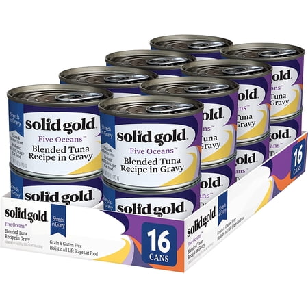 Solid Gold Shreds in Gravy with Real Tuna Fish for Cats -...