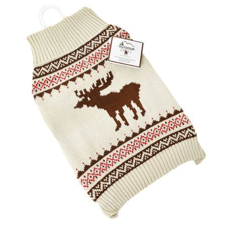 Ethical Fashion-seasonal-Moose Dog Sweater- Cream Large 6...
