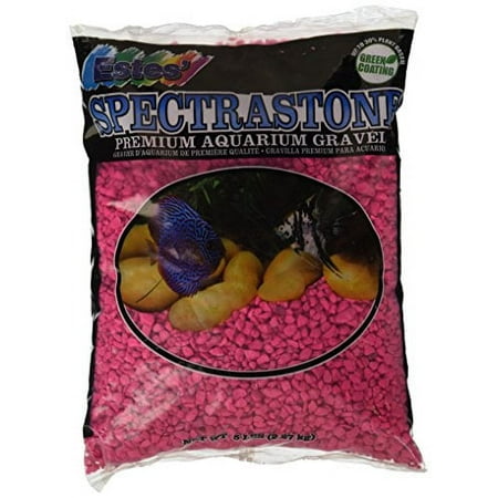 Estes Spectrastone Permaglo Pink Aquarium Gravel - 5 lb Bag - Freshwater Fish Tank Decor