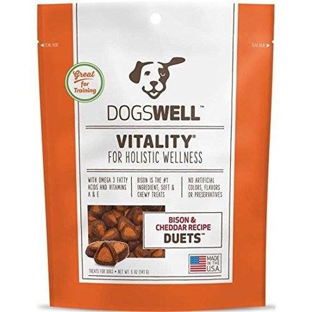 Dogswell Vitality Bison & Cheddar Recipe Duets Dog Treats...