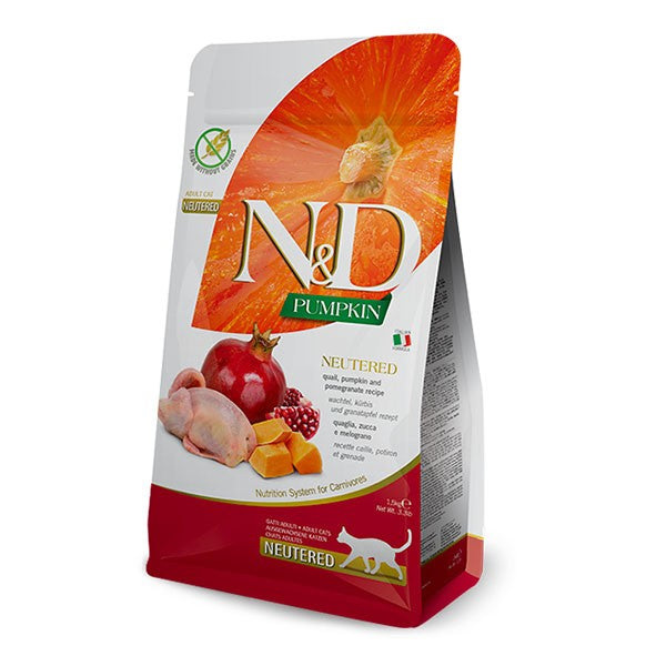 Farmina N&D Pumpkin Neutered Quail & Pomegranate Cat Food, 5kg