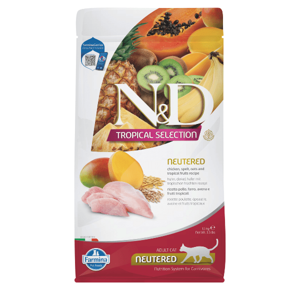 Farmina N&D Tropical Selection Chicken Neutered Cat Food, 1.5kg / 3.3lb