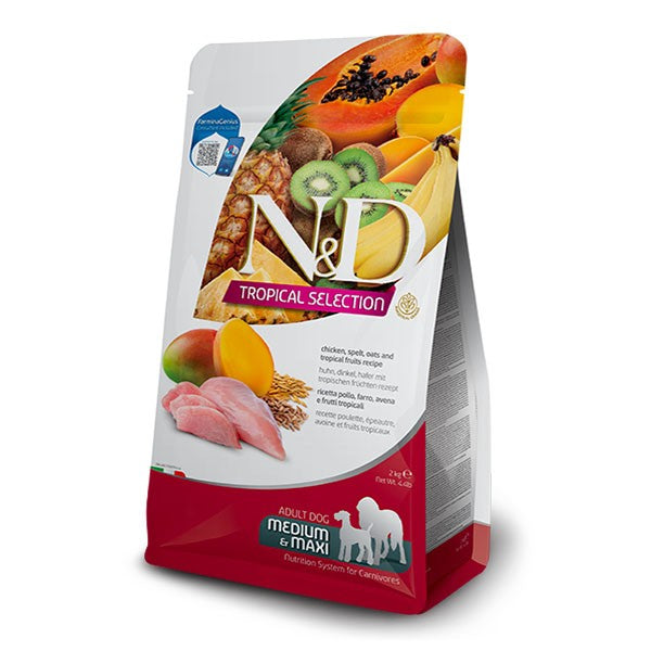 Farmina N&D Tropical Selection Chicken Adult Medium/Maxi Dog Food, 2kg / 4.4lb