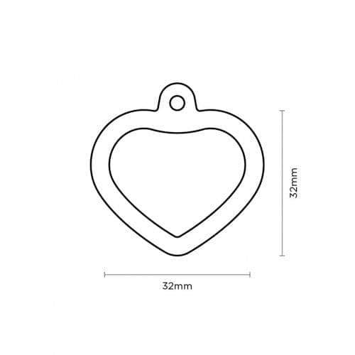 MyFamily Hushtag Pink Aluminum Heart Pet ID Tag with Rubber - Silent & Durable
