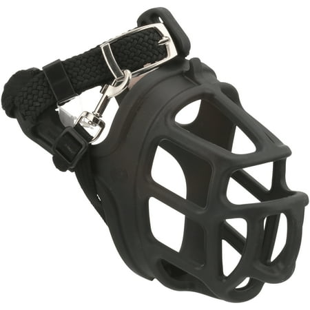Zeus Alpha TPR Dog Muzzle - Large, Black - Prevents Biting, Barking, Chewing