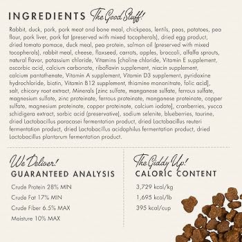 Fromm Four Star Hasen Duckenpfeffer Grain-Free Dry Dog Food, 26 lb Bag - Rabbit & Duck Recipe