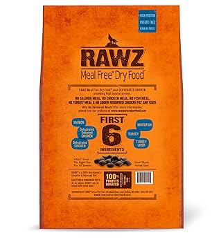 Rawz Meal Free Dry Dog Food - Salmon, Chicken & Whitefish Recipe - 20 lb Bag