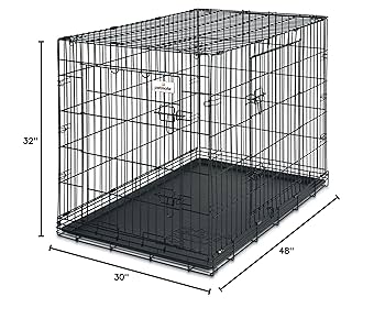 Petmate 2 Door Training Retreat Dog Kennel Black 48in