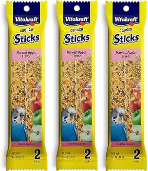 Vitakraft Crunch Sticks Harvest Apple Parakeet Treats - 2 Pack