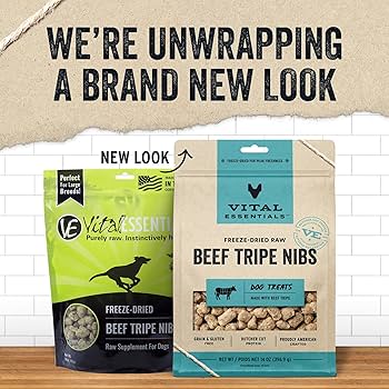 Vital Essentials Freeze-Dried Beef Tripe Nibs Dog Treats, 14 oz