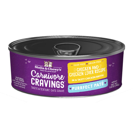 Stella & Chewy's Cat Carnivore Cravings Chicken & Liver Pate Wet Cat Food, 2.8 oz