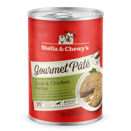 Stella & Chewy's Gourmet Pâté Wet Dog Food, Duck & Chicken Recipe, 12.5 oz Can