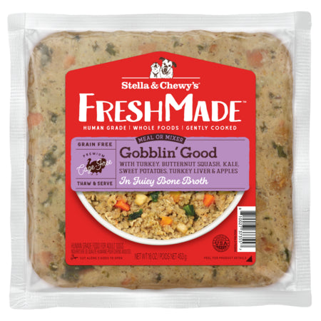 Stella & Chewy's FreshMade Gobblin' Good Gently Cooked Dog Food, 16 oz