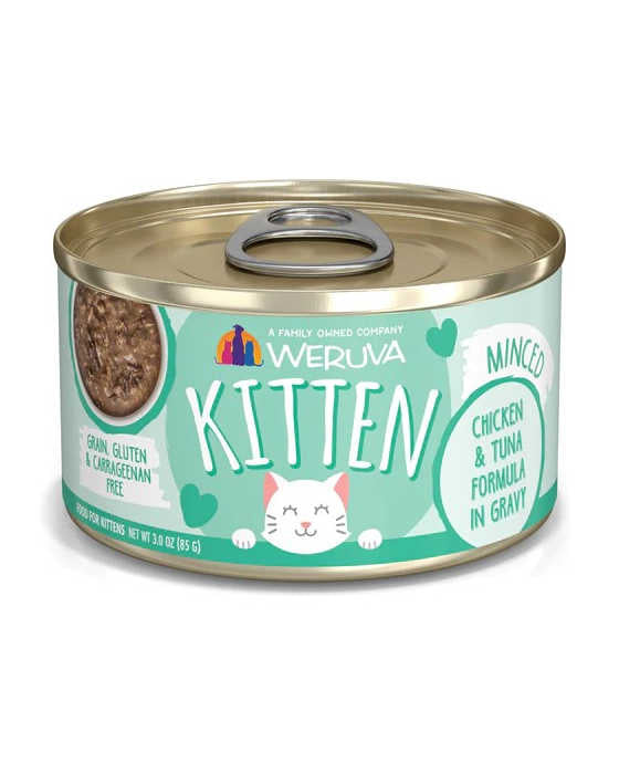 Weruva Kitten Chicken & Tuna Formula in Gravy Wet Cat Food, 3 oz Can
