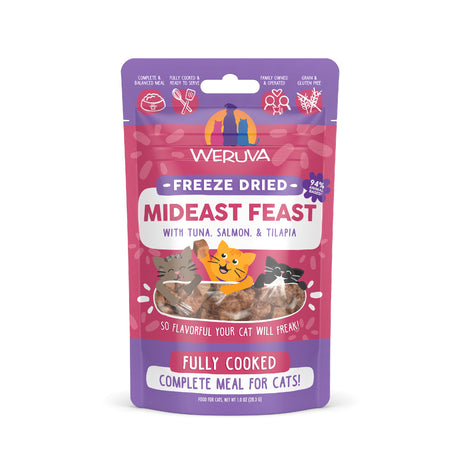 Weruva Cat Freeze Dried Mideast Feast - Tuna, Salmon & Tilapia - 1oz/7oz