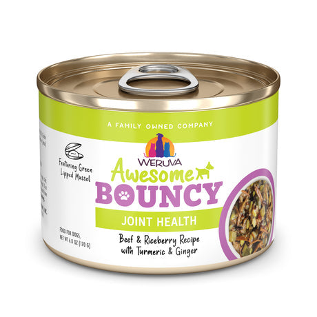 Weruva Awesome Bouncy Beef & Riceberry Wet Dog Food - Joint Health, 6 oz Can