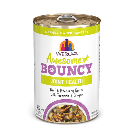 Weruva Awesome Bouncy Beef & Riceberry Recipe with Turmeric & Ginger Wet Dog Food, 14 oz.