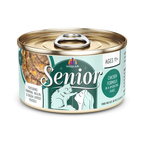 Weruva Senior Chicken Formula Hydrating Purée Wet Cat Food, 3 oz Can