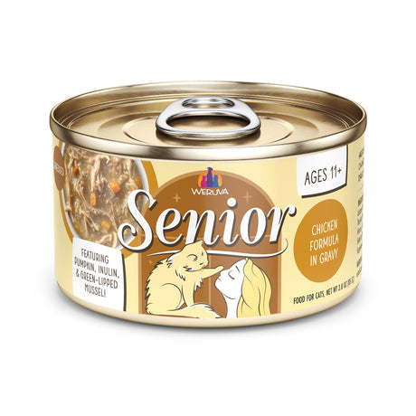 Weruva Senior Chicken Formula in Gravy Wet Canned Cat Food, 3 oz Can