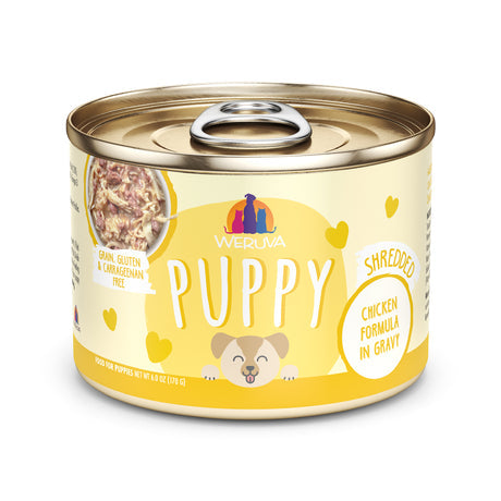 Weruva Puppy Chicken Formula in Gravy Wet Canned Dog Food, 6 oz Can