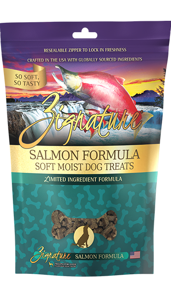 Zignature Salmon Soft Moist Dog Treats - 4 oz Bag, Grain-Free