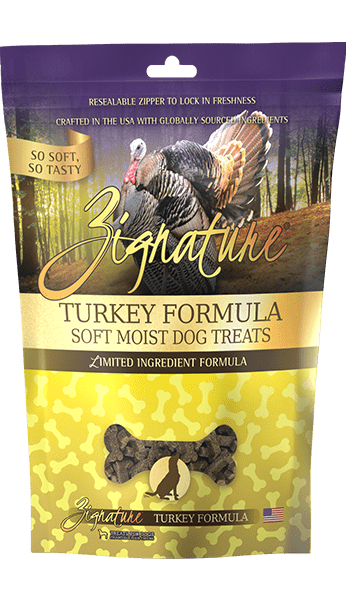 Zignature Turkey Soft Moist Dog Treats - Mini Hearts - 4 oz Bag